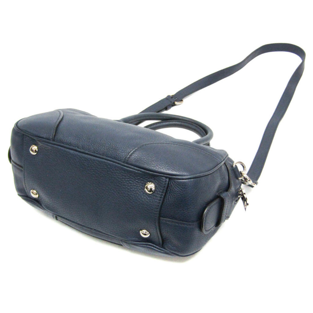 PRADA Blue Leather Shoulder Bag - Picture 3 of 14